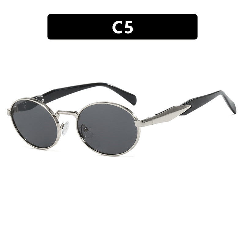 Women's fashionable sunglasses in elegant oval design with trendy accents Stornfield