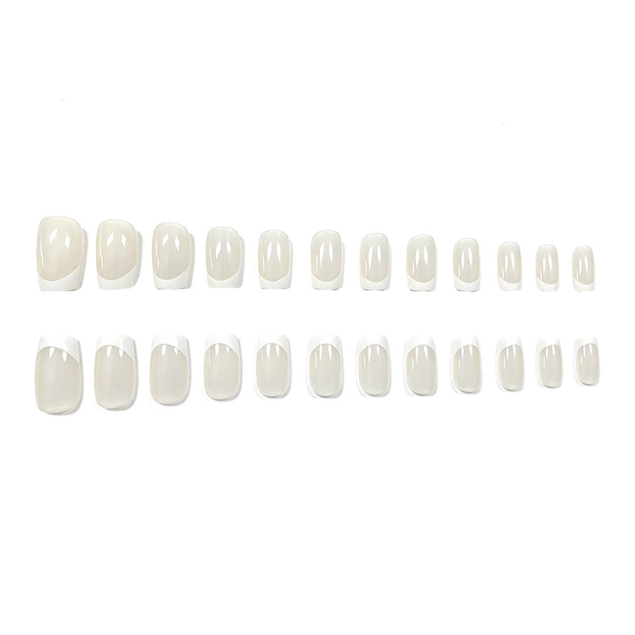 Elegant French Tip Acrylic Nail Extensions Stornfield 1789915965