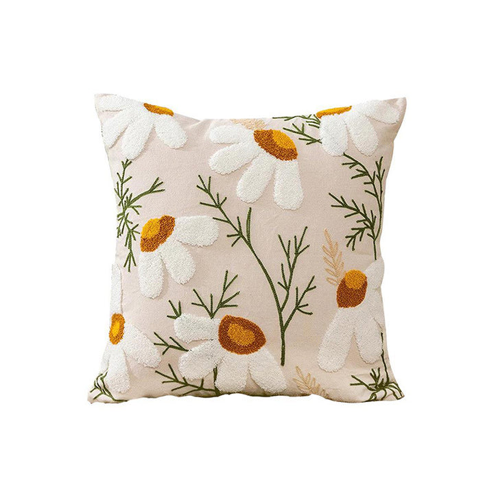 Decorative pillow with zigzag pattern