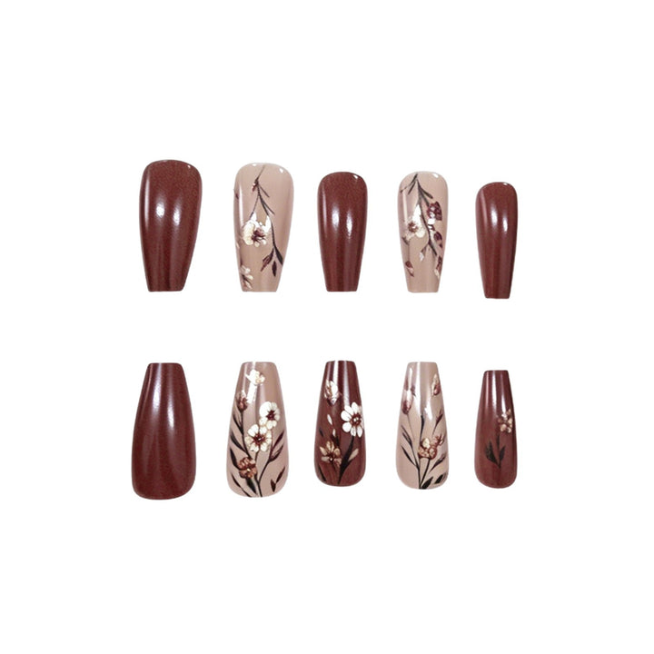 Floral Design Acrylic Nail Enhancements Stornfield