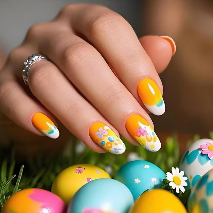 Artistic Floral Design Press-On Nail Tips Stornfield