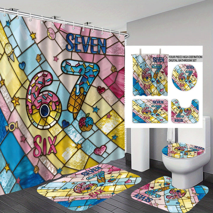 Colorful Dessert-Themed Bathroom Set Stornfield