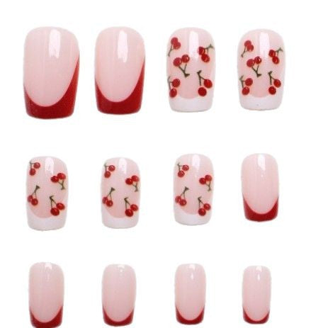 Floral French Tip Nail Art Stornfield 1789914984