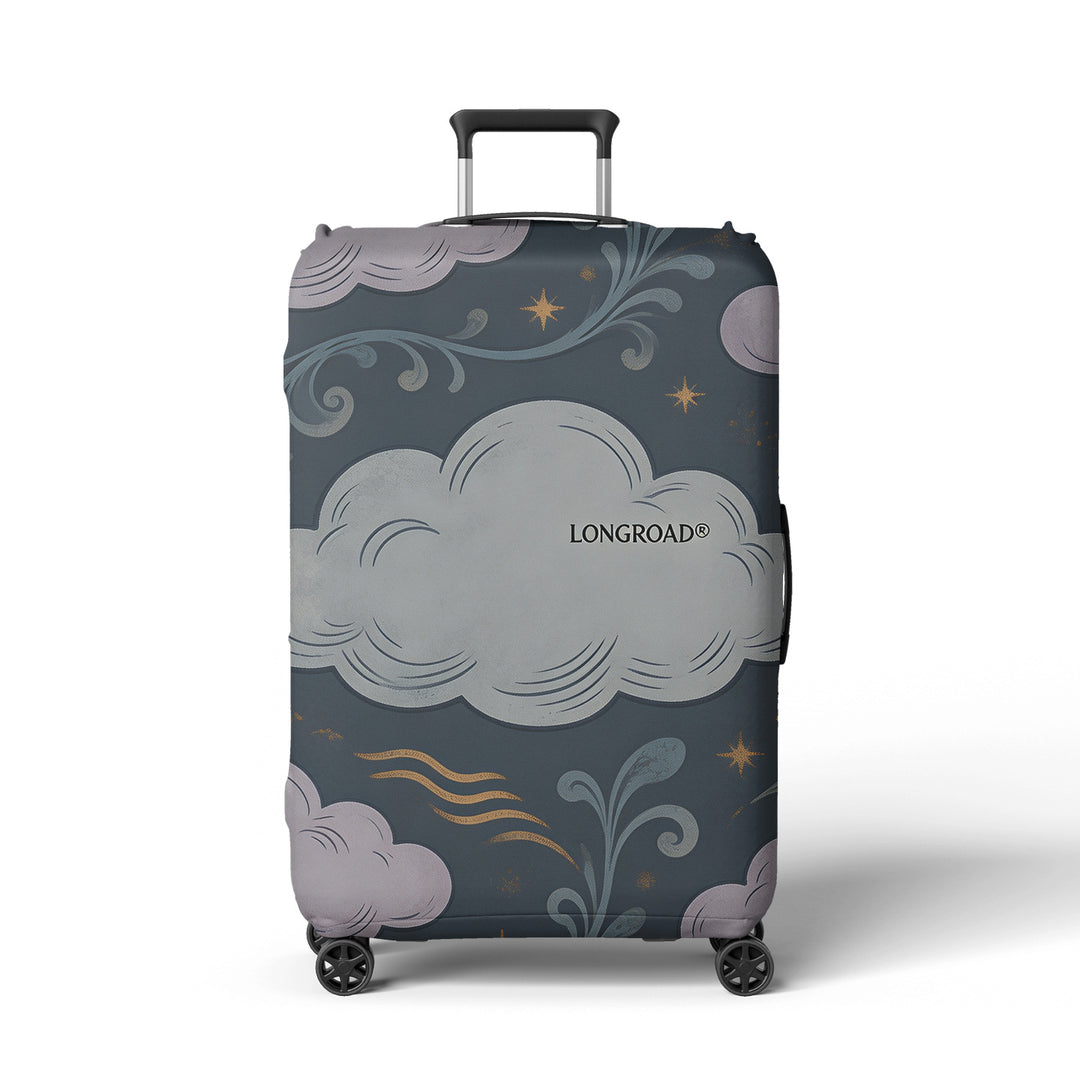 Women’s suitcase cover with floral lavender pattern Stornfield