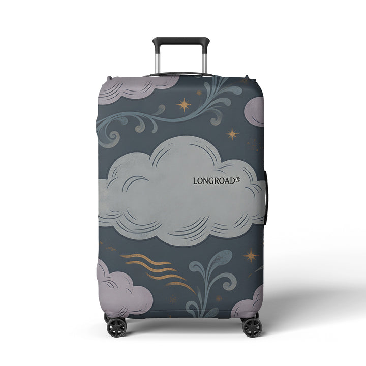 Women’s suitcase cover with floral lavender pattern Stornfield