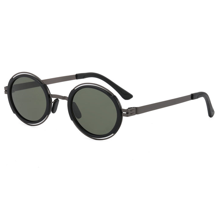 Women's fashionable round sunglasses with elegant metal frame Stornfield