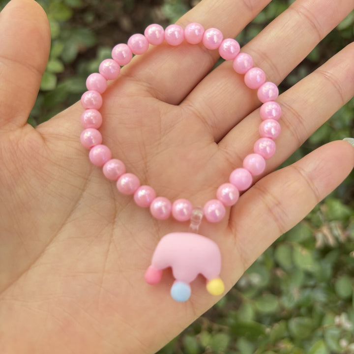 Cute bracelet with elephant charm Made of glass Stornfield