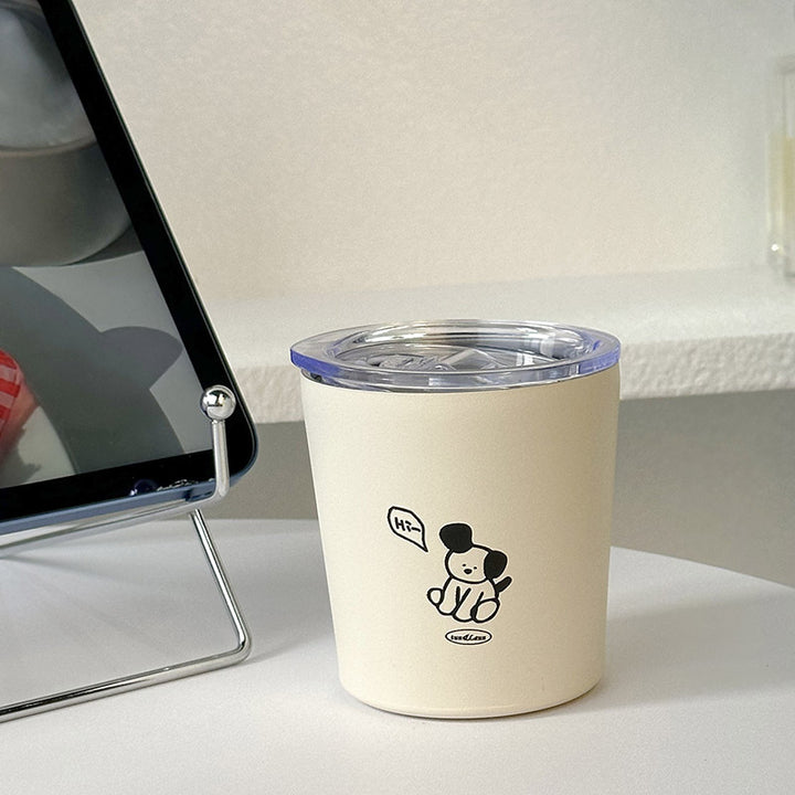 Ladies Insulated Drinking Cup with Charming Dog Design Stornfield
