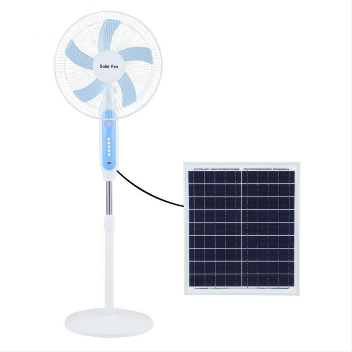 Unisex Solar Powered Stand Fan with Adjustable Tilt Angle and Efficient Fan Blades Stornfield