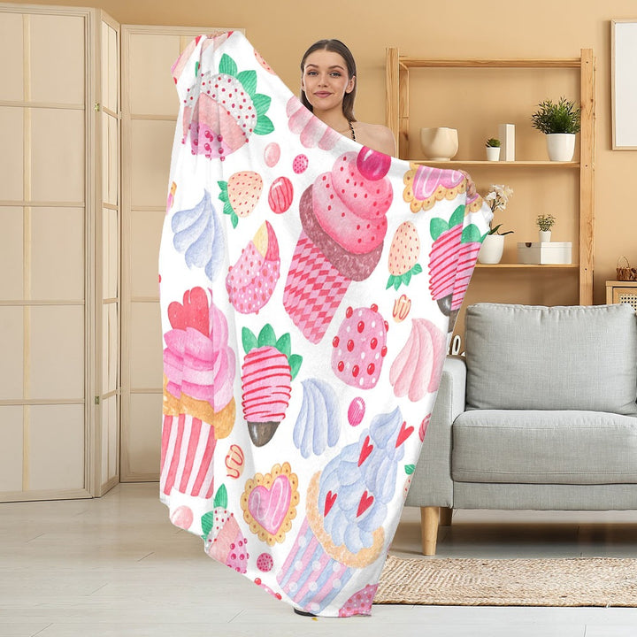 Cozy Halloween-Themed Fleece Blanket