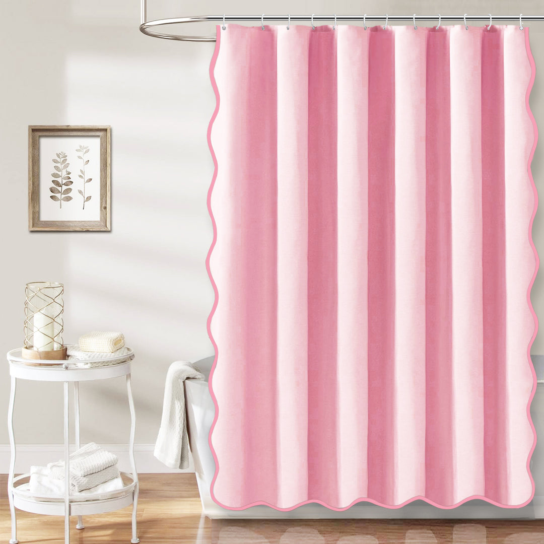 Elegant Scalloped Shower Curtain Stornfield