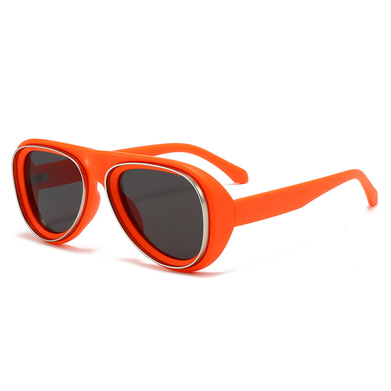 Women's fashionable retro sunglasses with wide frame Stornfield