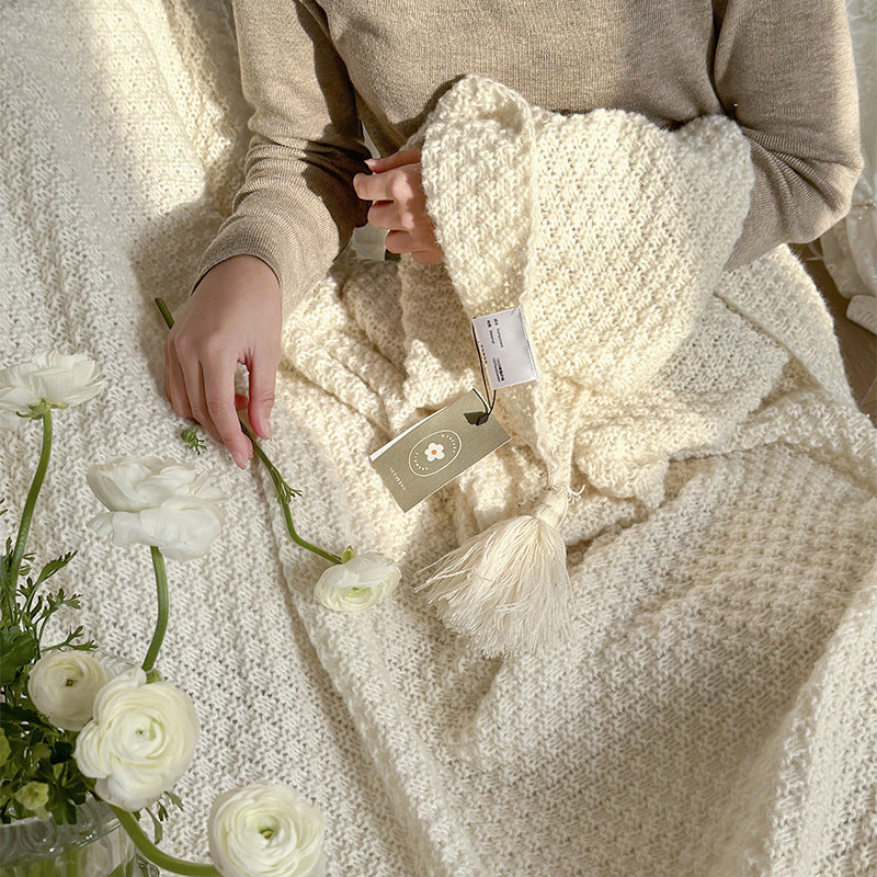 Textured Woven Throw Blanket