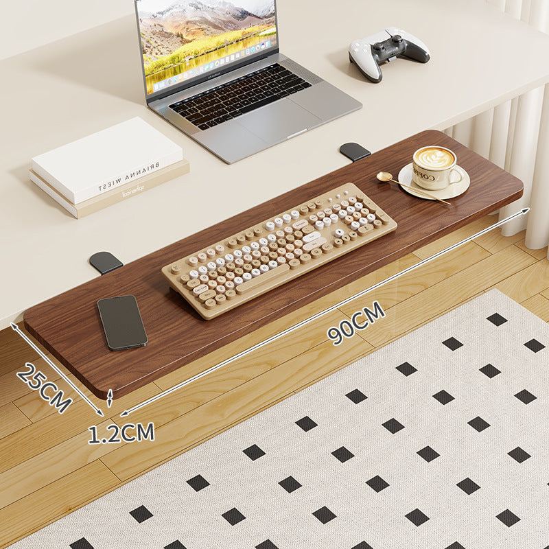 Clip-On Bamboo Folding Cup and Snack Side Table with Adjustable Swivel Clamp