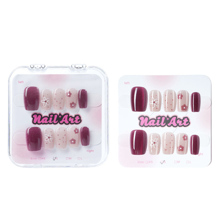 Decorative Floral Press-On Nail Set Stornfield 1788157440