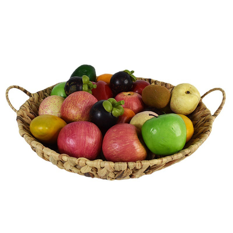 Handwoven Natural Serving Tray Set Stornfield