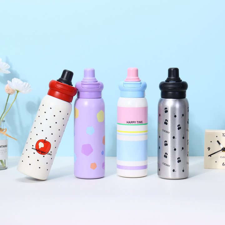 Women's thermo water bottle with non-slip grip and unique design Stornfield
