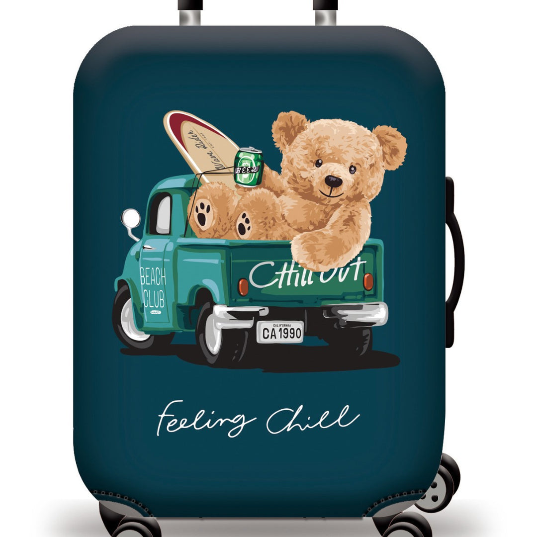 Unisex nan Kids Trolley Suitcase with cute teddy bear design, hard shell, telescopic handle and four swivel wheels Stornfield