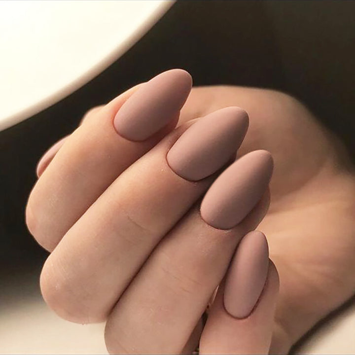 Matte Almond-Shaped Press-On Nail Tips Stornfield