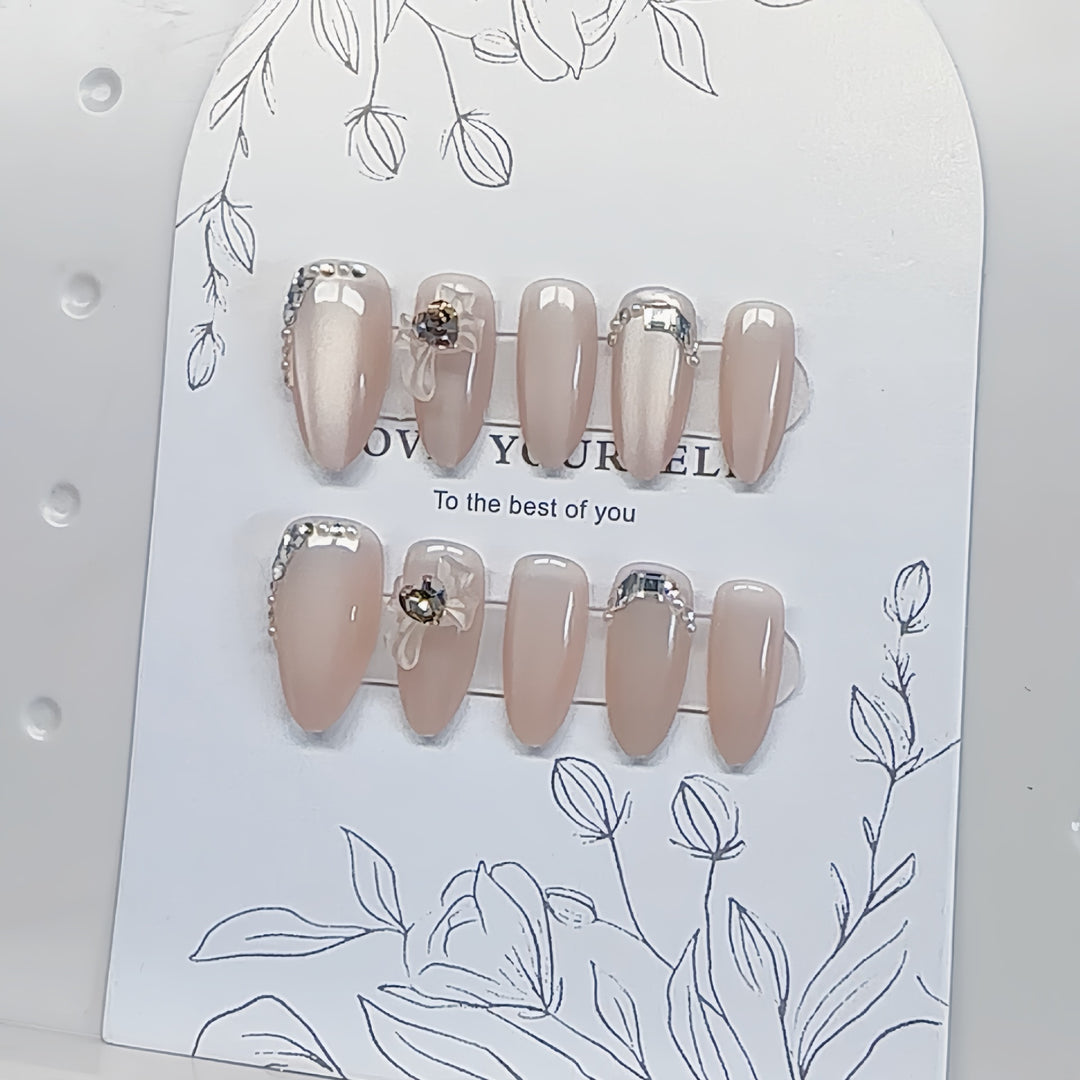 Elegant Press-On Nail Art Set Stornfield