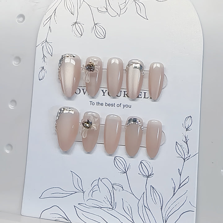 Elegant Press-On Nail Art Set Stornfield