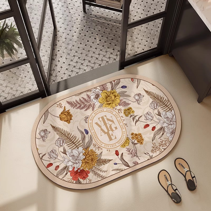 Floral Embroidered Bath Mat Stornfield