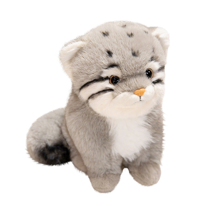 Plush Sitting Exotic Cat Companion with Ultra-Soft Faux Fur and Embroidered Face Stornfield