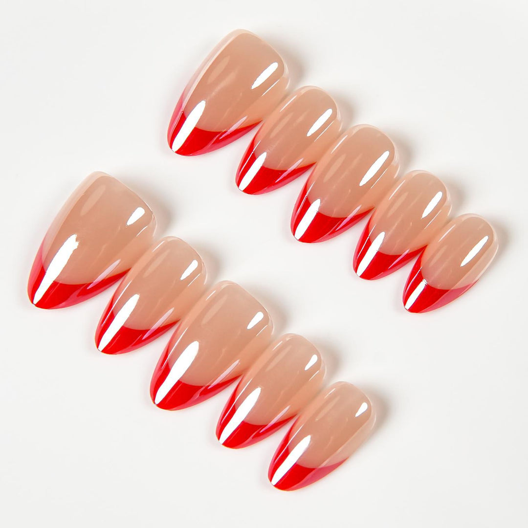 Stylish French Tip Press-On Nails