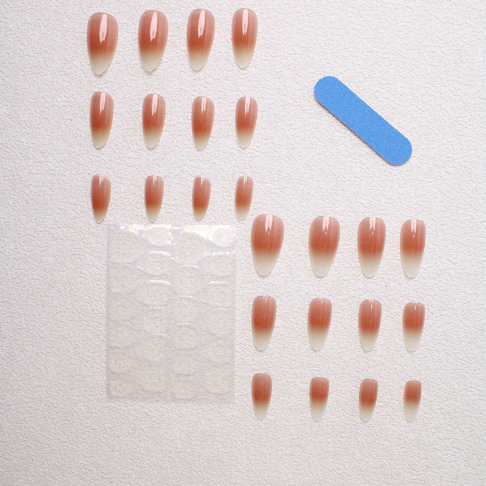 Elegant Ombre Almond Press-On Nails Stornfield