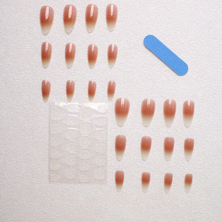 Elegant Ombre Almond Press-On Nails Stornfield