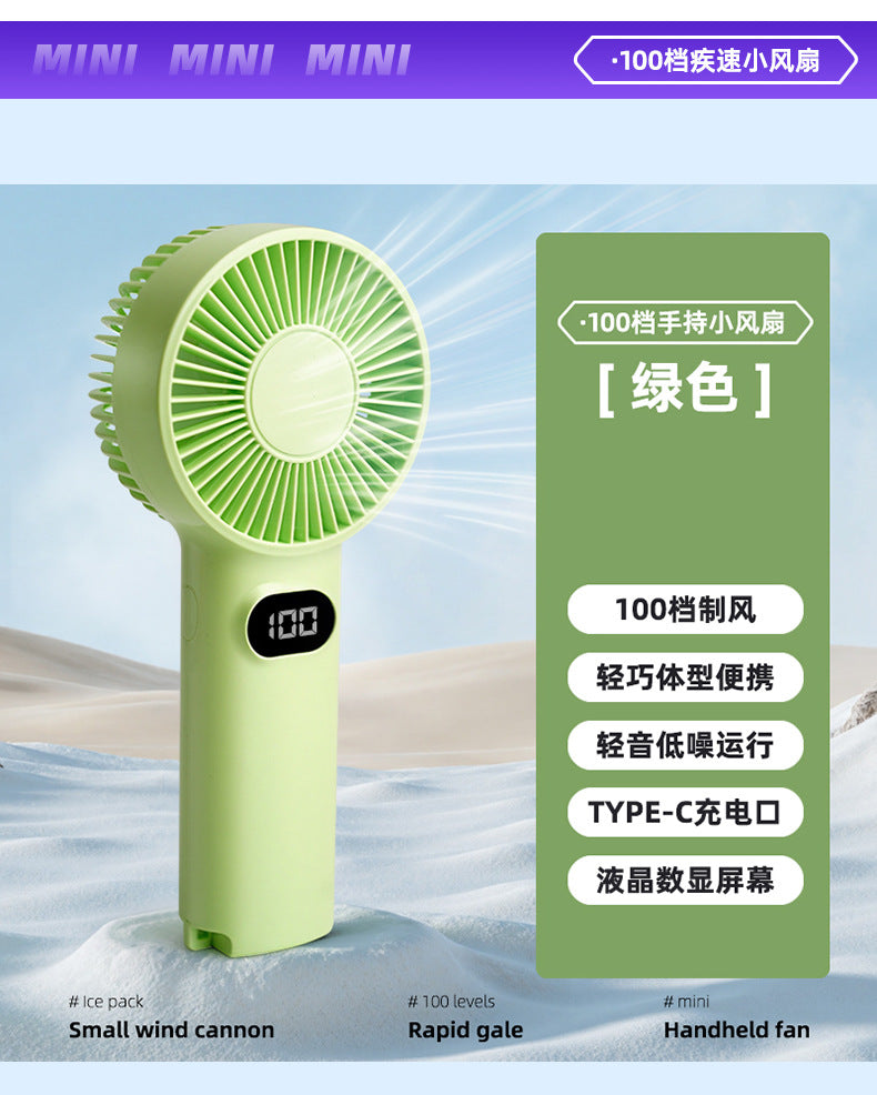 Ladies portable mini fan with 100 speed levels and LCD display Stornfield