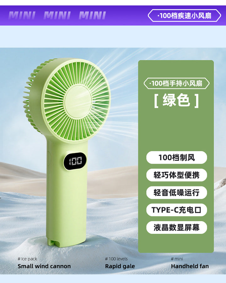 Ladies portable mini fan with 100 speed levels and LCD display Stornfield