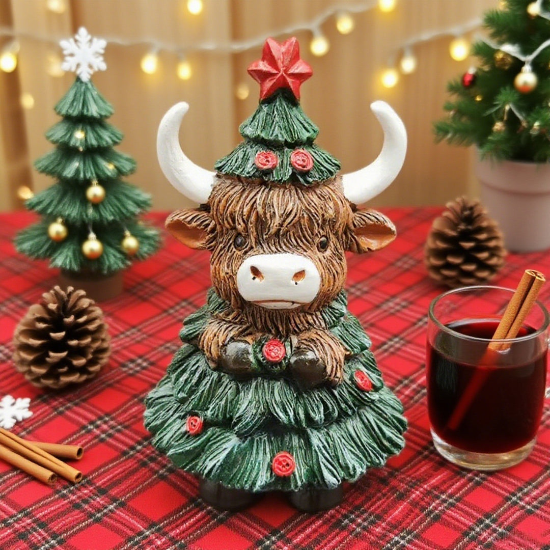 Christmas decoration figure in Highlands cattle design Stornfield