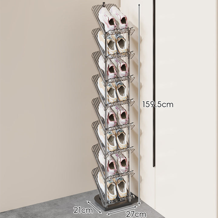 Dual-Tier Adjustable Angled Shoe Organizer