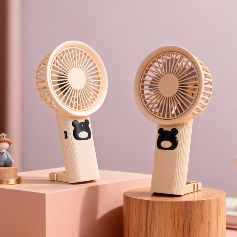 Women Portable Hand Fan with Cute Bear Design Stornfield 1781628530