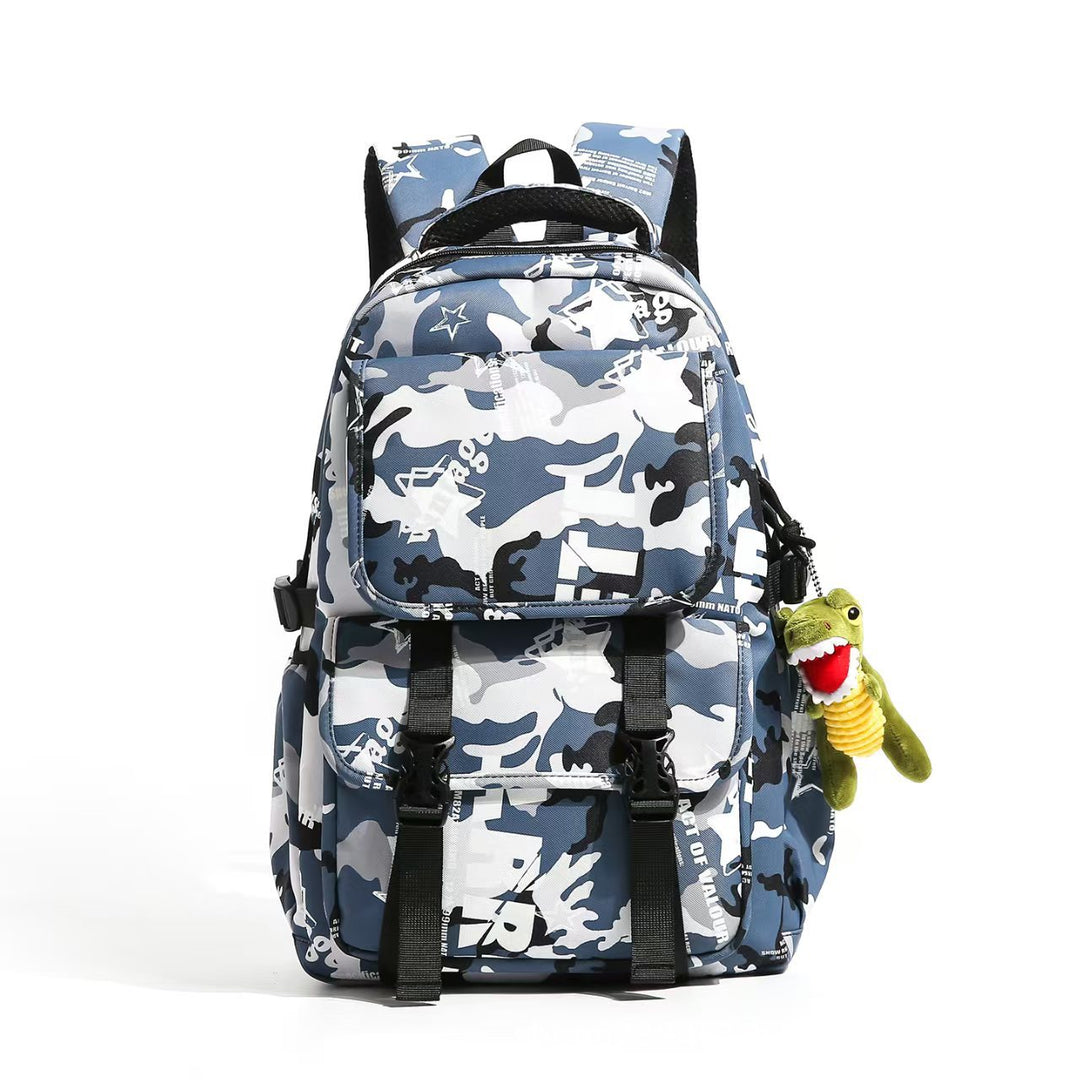 Multifunctional backpack with robust camouflage pattern and large compartments Stornfield