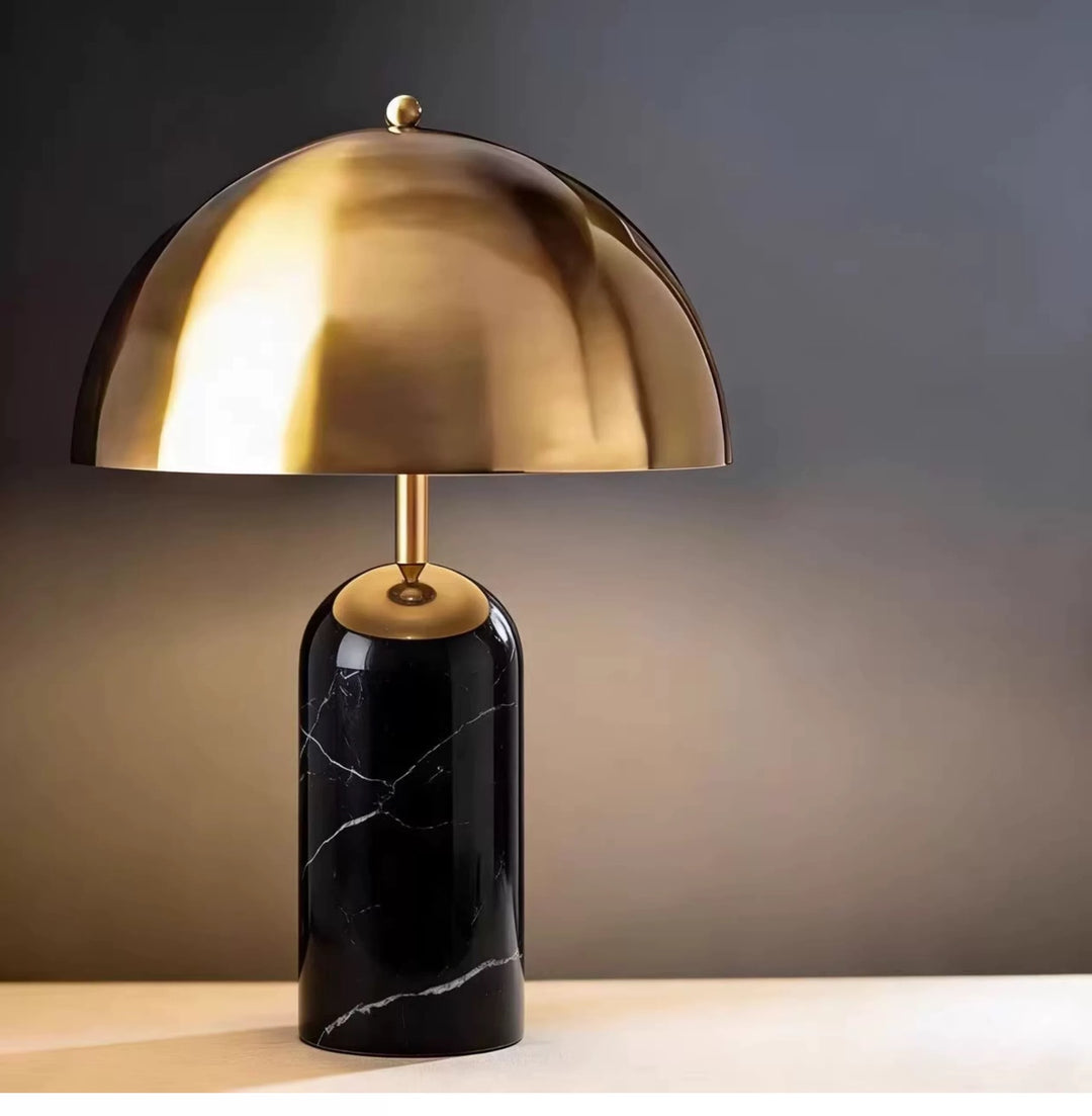 Modern Marble and Metal Table Lamp