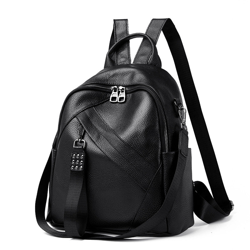 Vintage-Inspired Textured Leather Backpack Stornfield