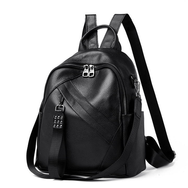Vintage-Inspired Textured Leather Backpack Stornfield