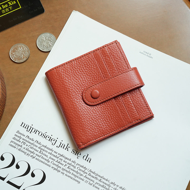 Textured Leather Bi-Fold Wallet