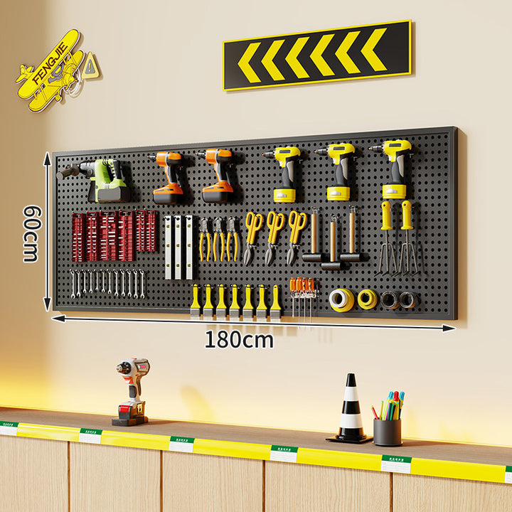 Large Rectangle Wall-Mounted Perforated Metal Pegboard Tool Storage Panel