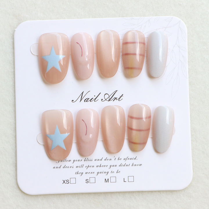 Star-Decorated Press-On Nail Art Stornfield