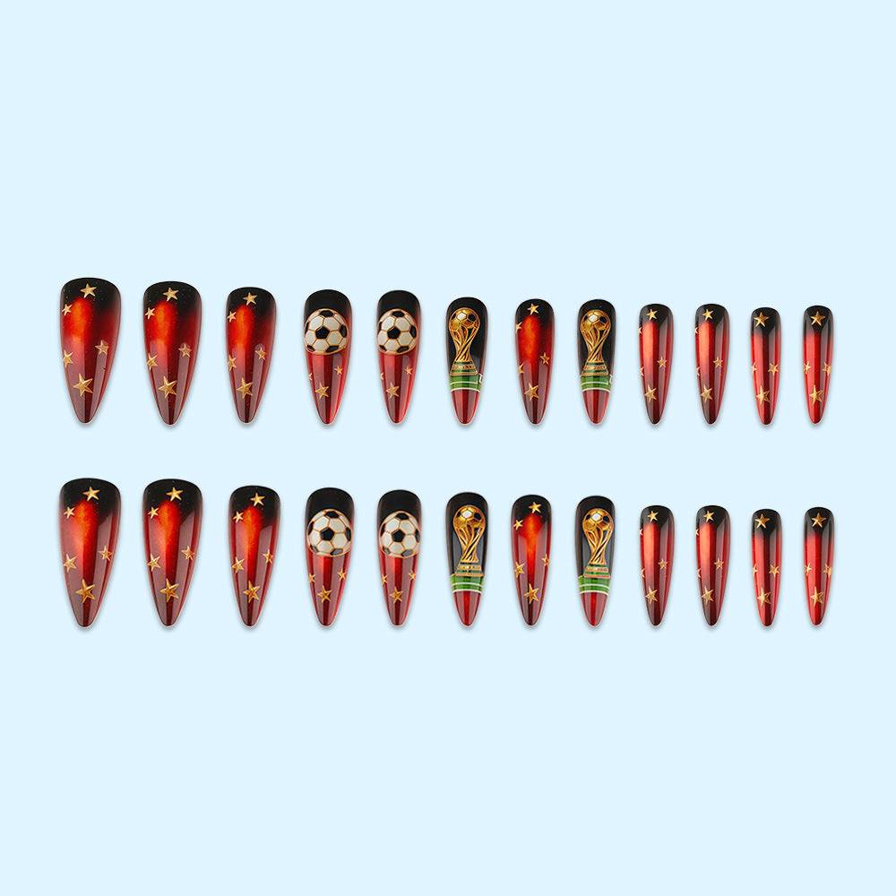 Artifical nails in football World Cup design Stornfield