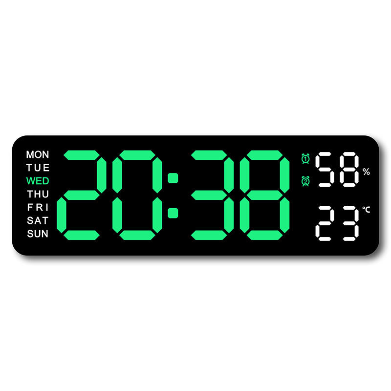 Digital wall clock with temperature and humidity display Stornfield