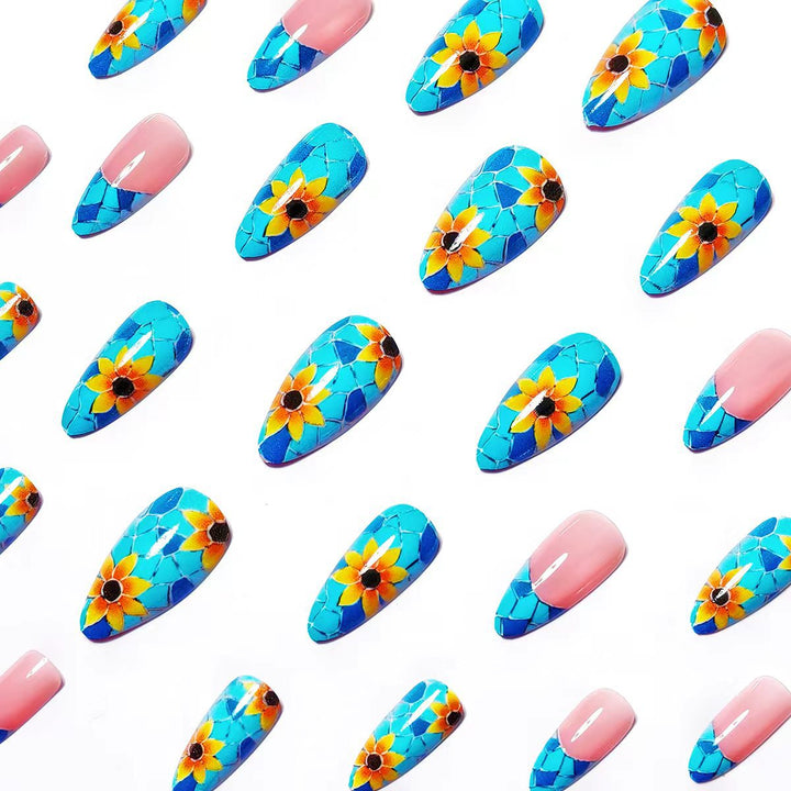 Artificial nails in creative mosaic design Stornfield