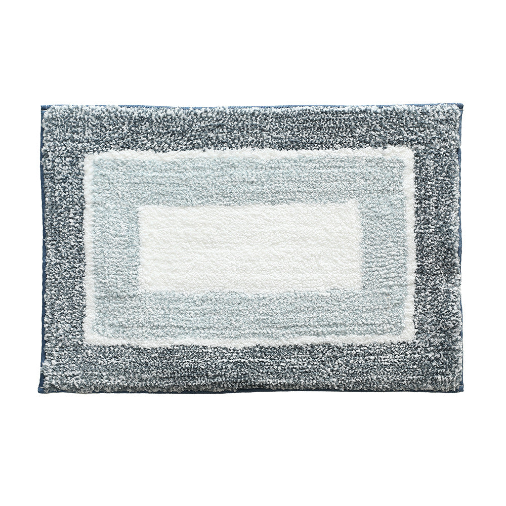 Soft Bath Mat with Striped High-Pile Surface