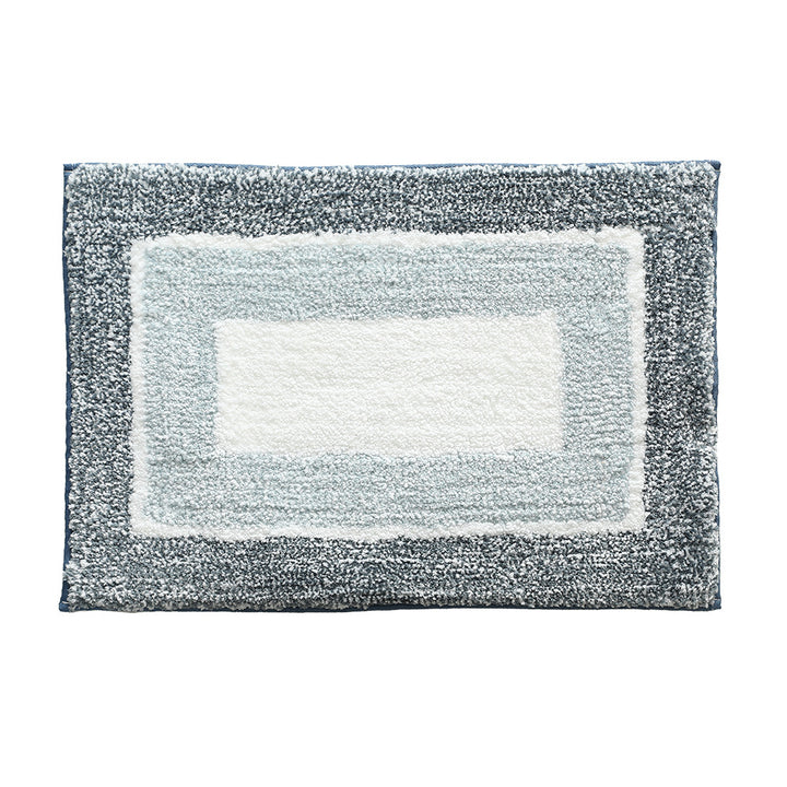 Soft Bath Mat with Striped High-Pile Surface