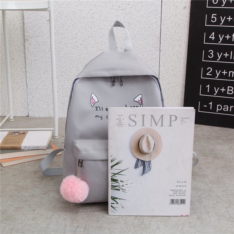 Cute Character Multi-Piece Backpack Set Stornfield