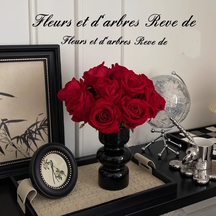 Realistic Faux Rose Floral Decor