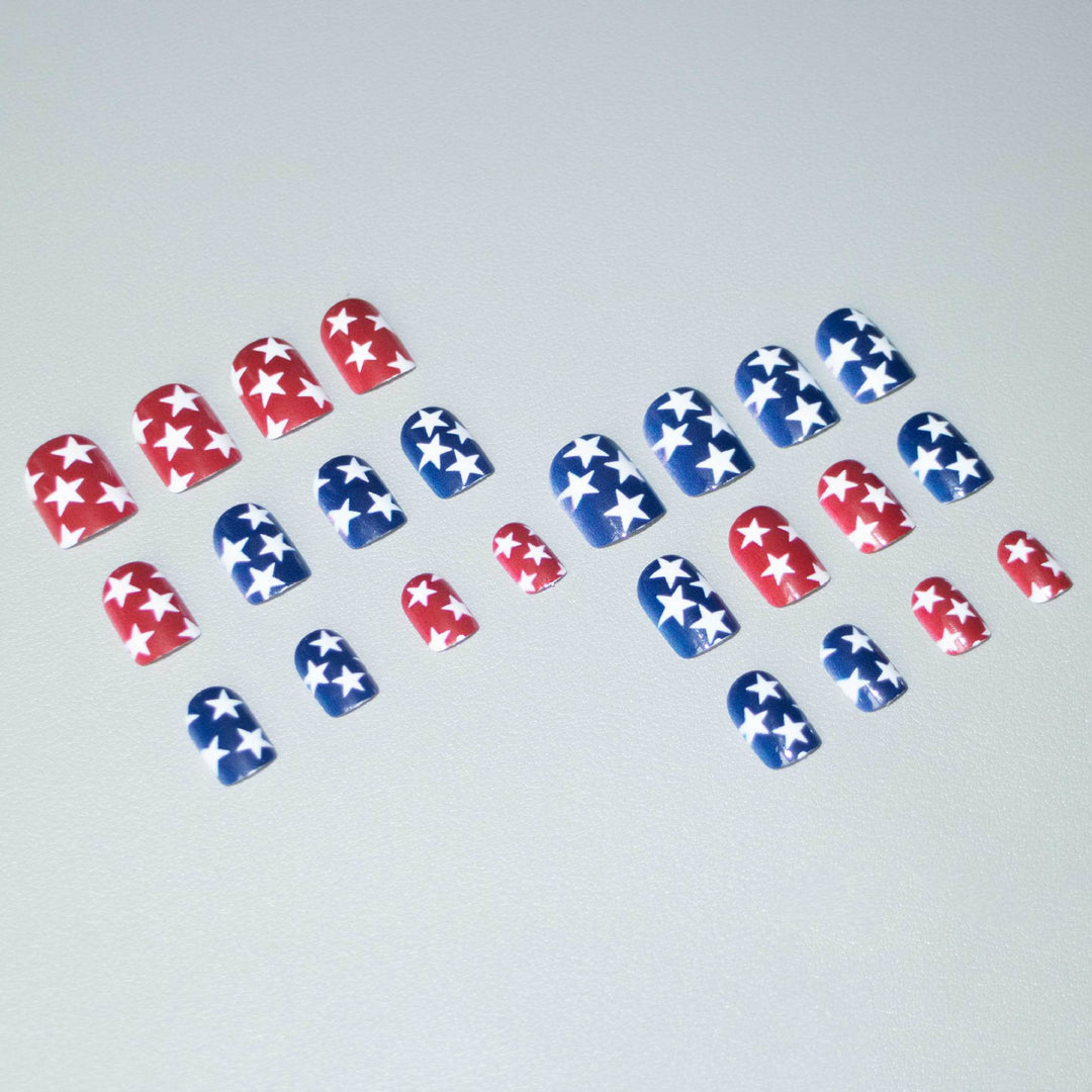 Patriotic Star-Themed Nail Art Kit